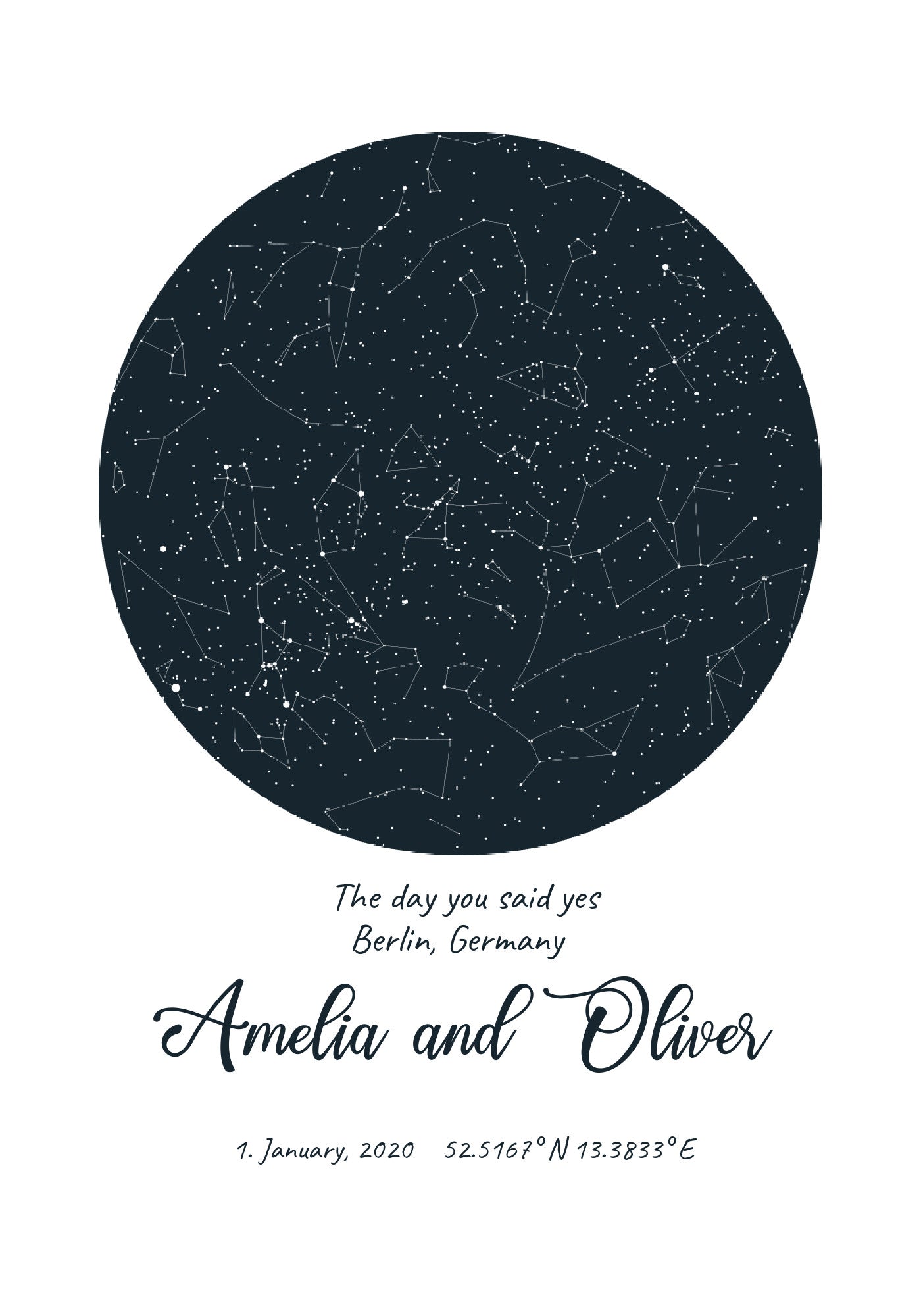 Star Map with Shapes