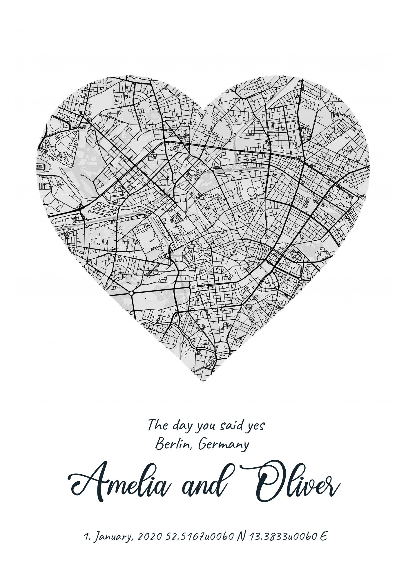 City Map in Different Shapes